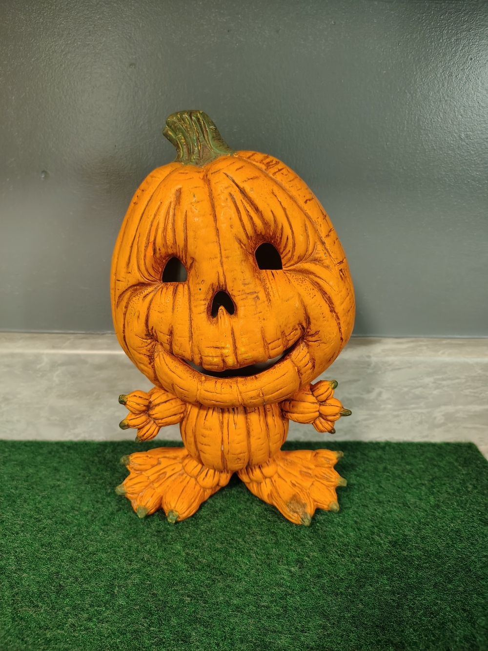 Vintage Halloween Ceramic Pumpkin Kid